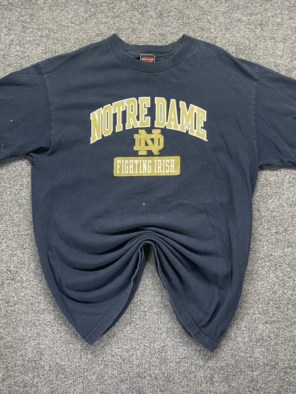 Notre Dame Fighting Irish Shirt Men XL Blue NCAA College Football Fanatics Faded